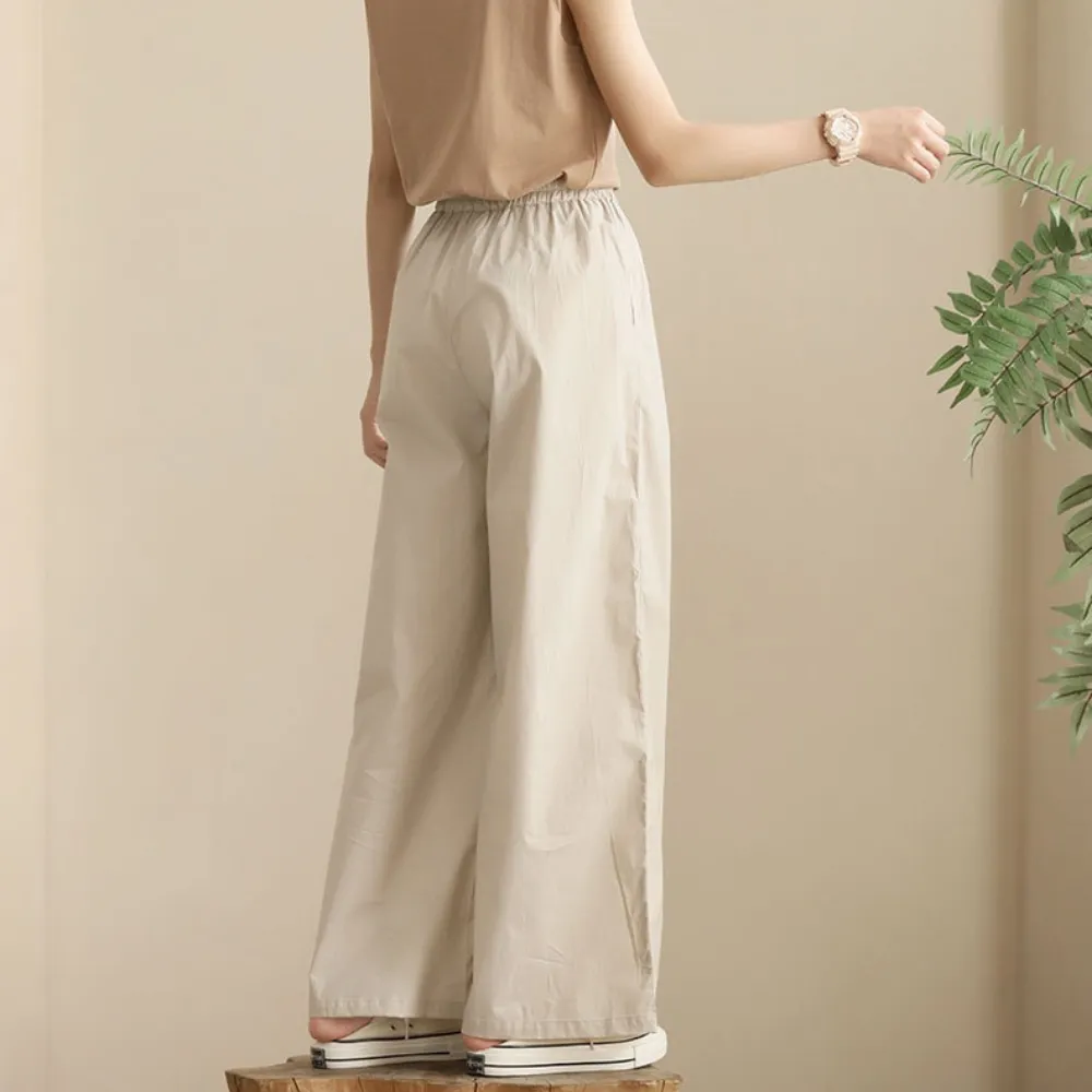 日系 口袋背心/ 卡其色长裤 Patched Pocket Sleeveless Tops/ Straight Leg Pants in Khaki