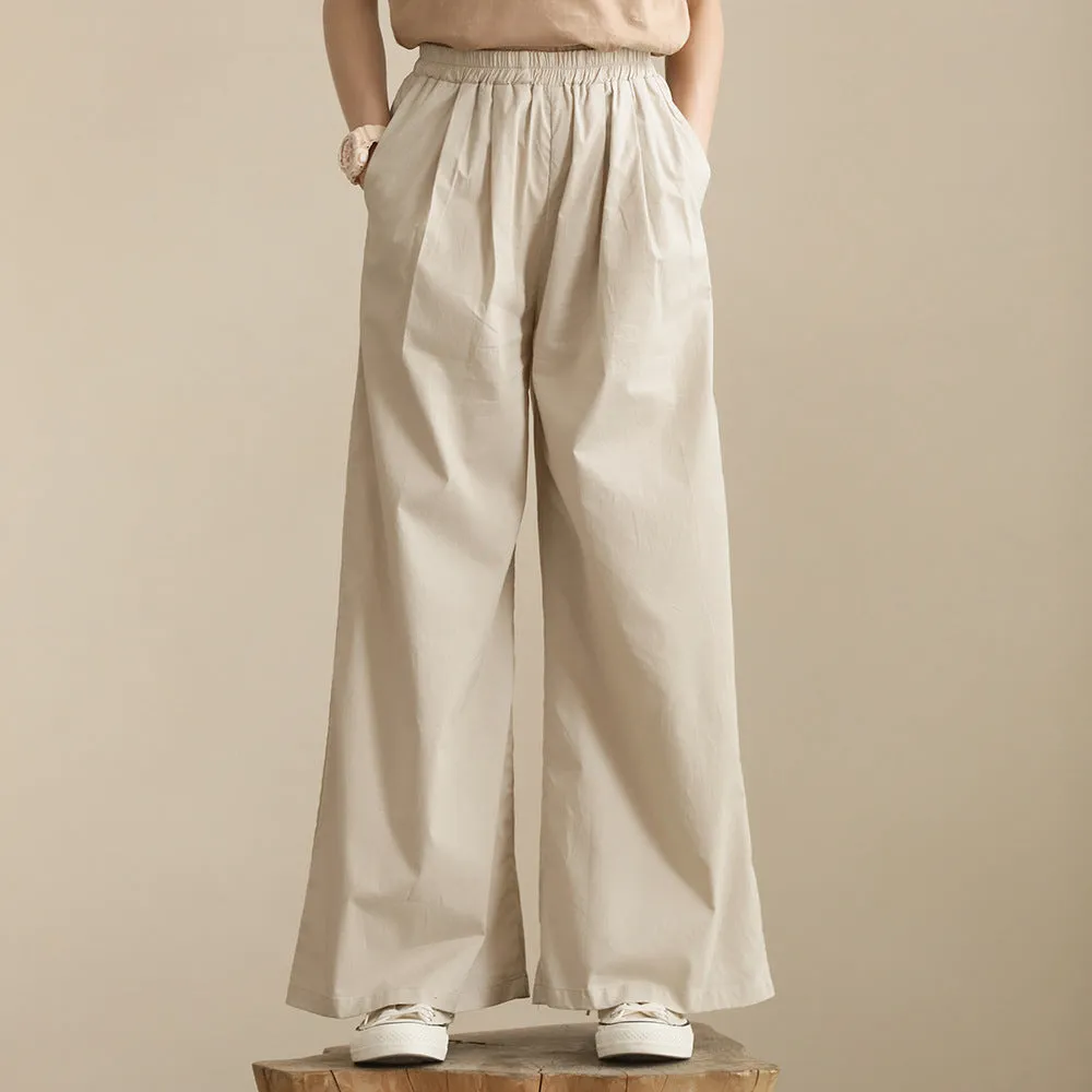 日系 口袋背心/ 卡其色长裤 Patched Pocket Sleeveless Tops/ Straight Leg Pants in Khaki