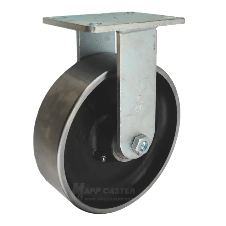 10" x 3" Forged Steel Wheel P70 Rigid Caster - 6,000 Lbs Capacity