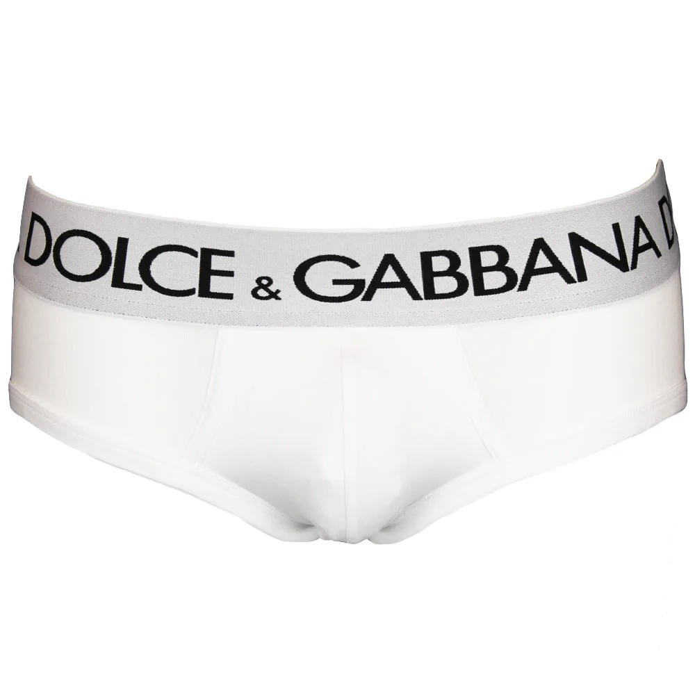 2-Pack Cotton Jersey Brando Briefs, White