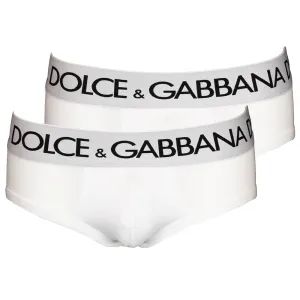 2-Pack Cotton Jersey Brando Briefs, White