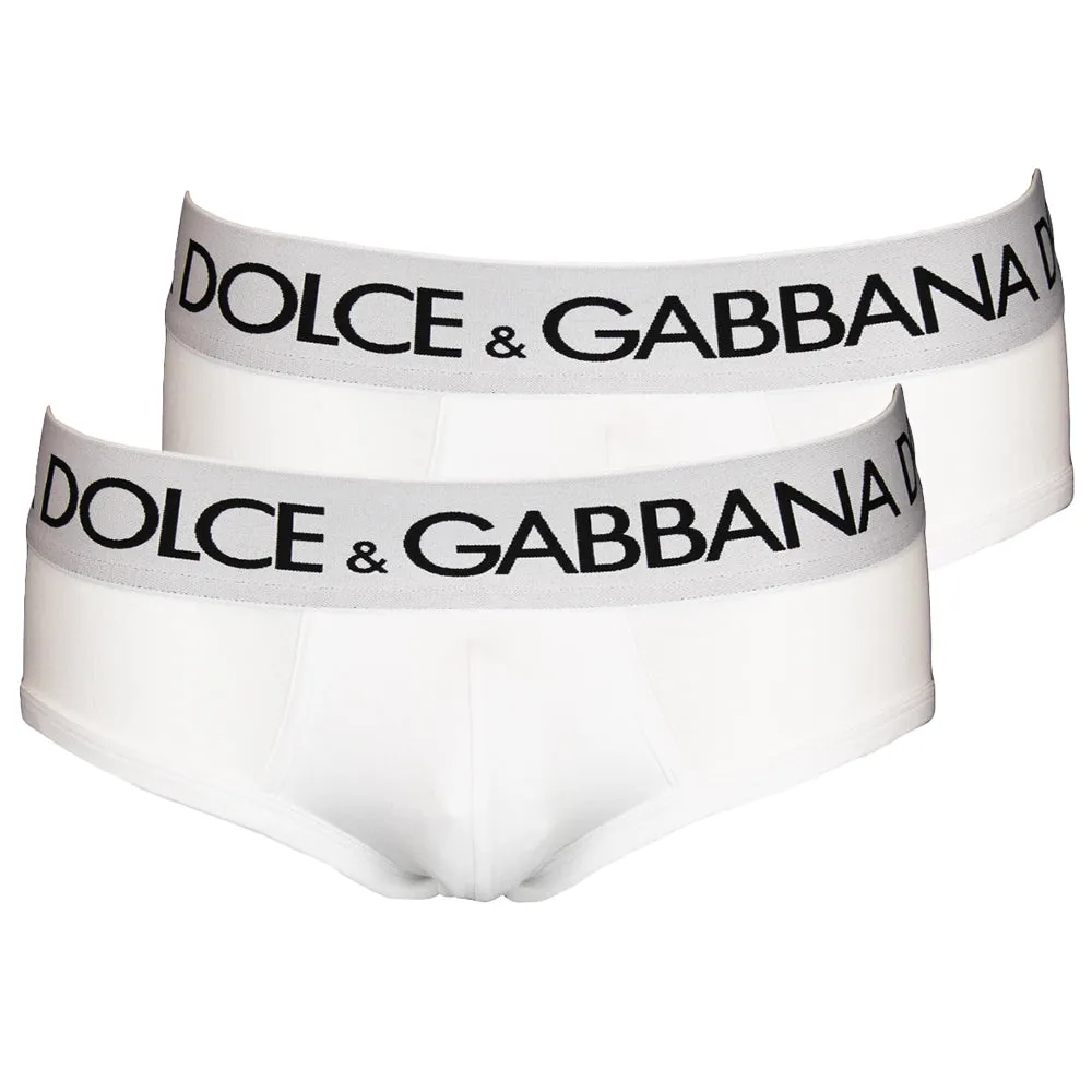 2-Pack Cotton Jersey Brando Briefs, White