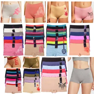 3 Seamless Boyshort Women Underwear Booty Panties Boxer Brief Stretch Yoga Dance