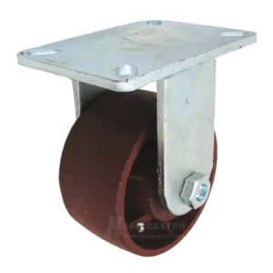 6" x 3" Ductile Steel Wheel Rigid P70 Caster - 5,400 Lbs Capacity