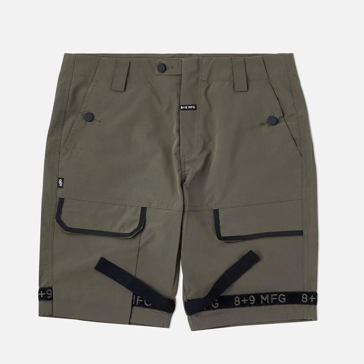 8&9 Olive Strapped Up Rip Stop Shorts (SHRIPOLI)