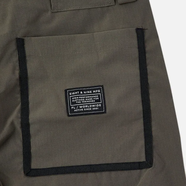 8&9 Olive Strapped Up Rip Stop Shorts (SHRIPOLI)