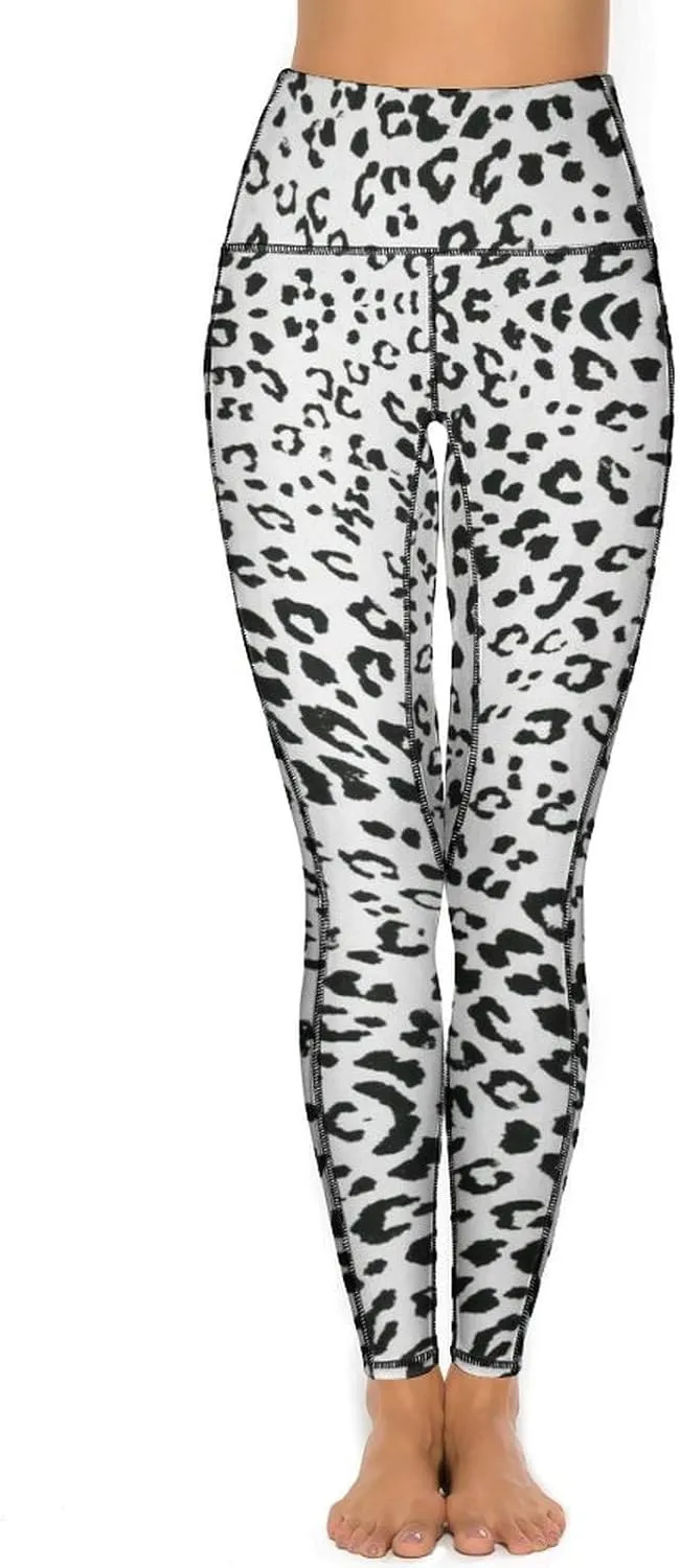 Abstract Flame Yoga Pants High Waist with Pockets Tummy Control Workout Running Leggings for Women
