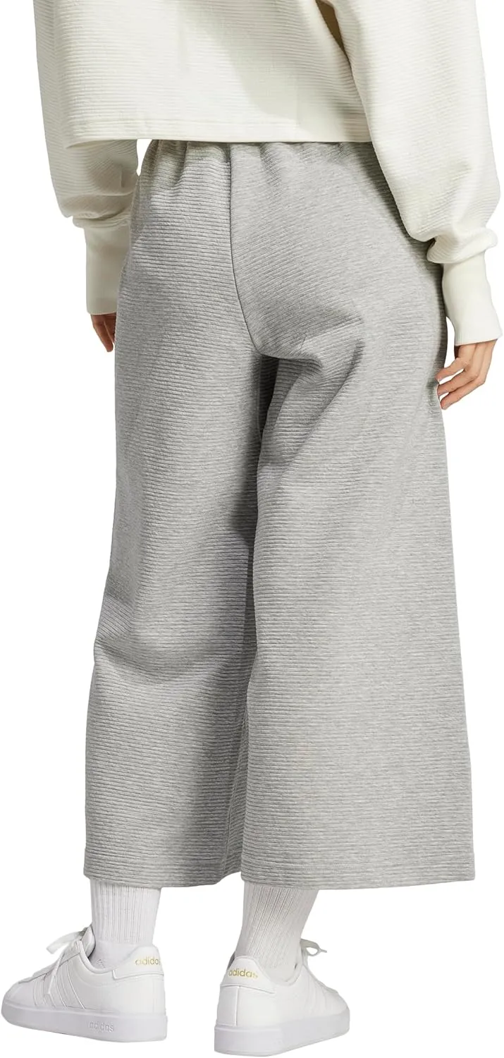 adidas Women's All Szn Ribbed 7/8 Length Wide Leg Pants