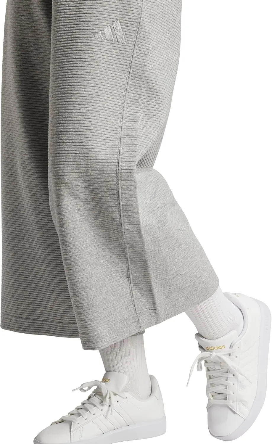 adidas Women's All Szn Ribbed 7/8 Length Wide Leg Pants