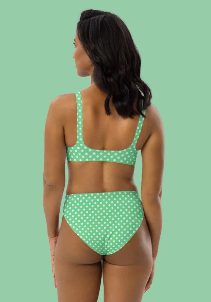 All-Over Print Recycled High-Waisted Bikini Set