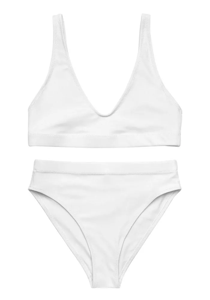 All-Over Print Recycled High-Waisted Bikini Set