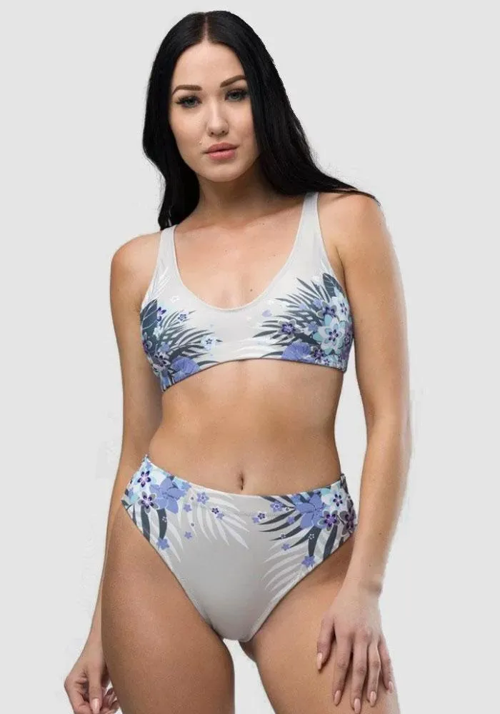 All-Over Print Recycled High-Waisted Bikini Set