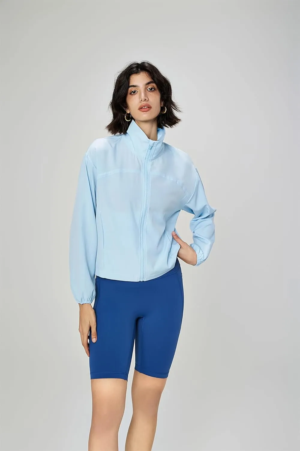 altiland Women's UPF 50  Sun Protection Outdoor Workout Running Jackets Zip Up Lightweight Cooling Shirt