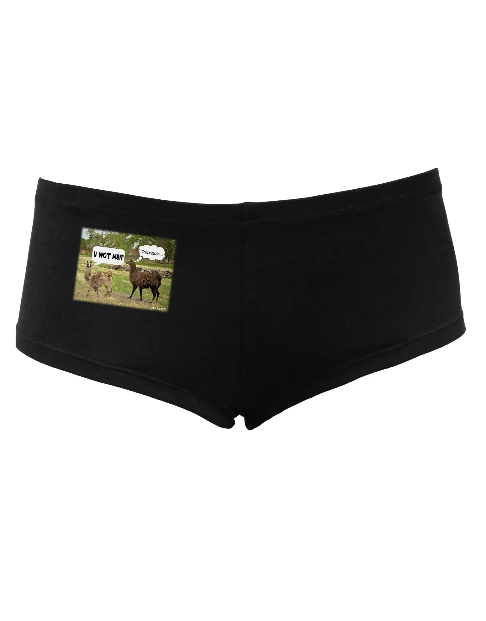Angry Standing Llamas Women's Dark Boyshorts by TooLoud