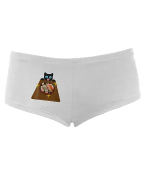 Anime Cat Loves Sushi Women's Boyshorts by TooLoud