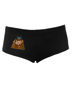 Anime Cat Loves Sushi Women's Dark Boyshorts by TooLoud