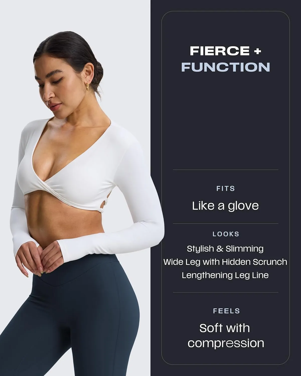 Aoxjox Flare Leggings for Women Hidden Scrunch Butt Lifting High Waisted Wide Leg Yoga Pants 30"/32"/34"