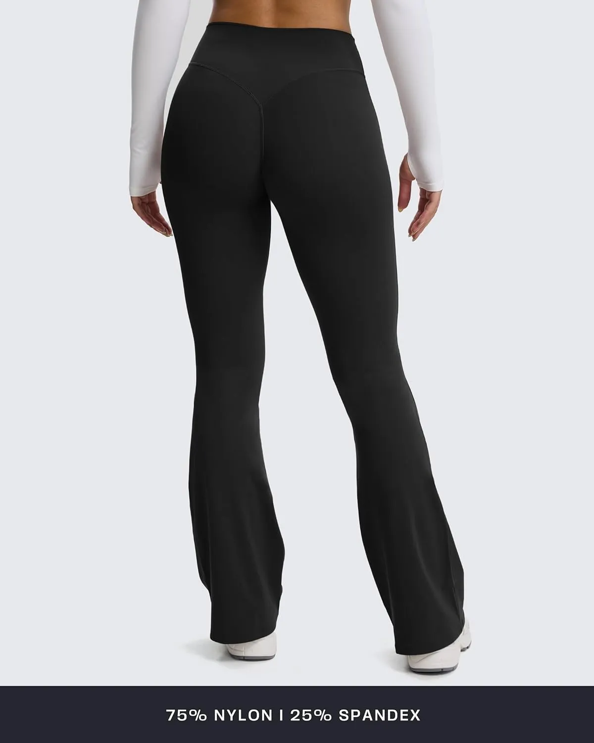 Aoxjox Flare Leggings for Women Hidden Scrunch Butt Lifting High Waisted Wide Leg Yoga Pants 30"/32"/34"