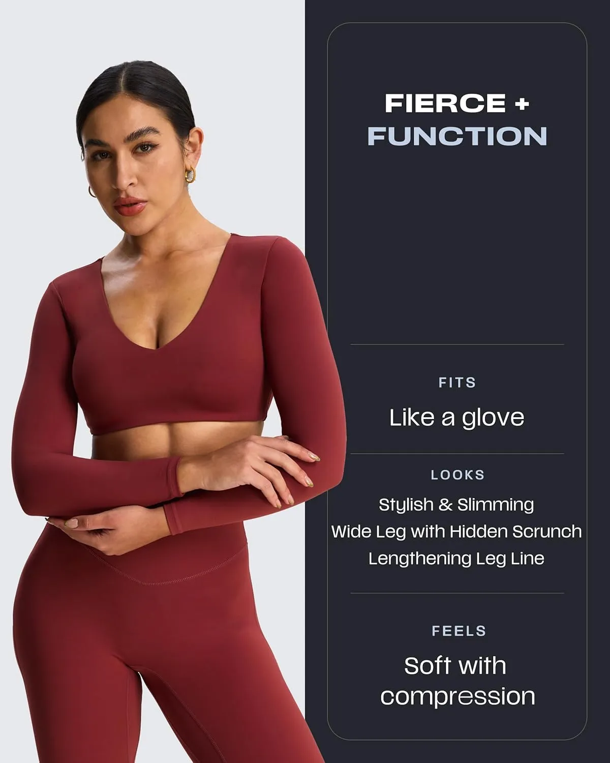 Aoxjox Flare Leggings for Women Hidden Scrunch Butt Lifting High Waisted Wide Leg Yoga Pants 30"/32"/34"