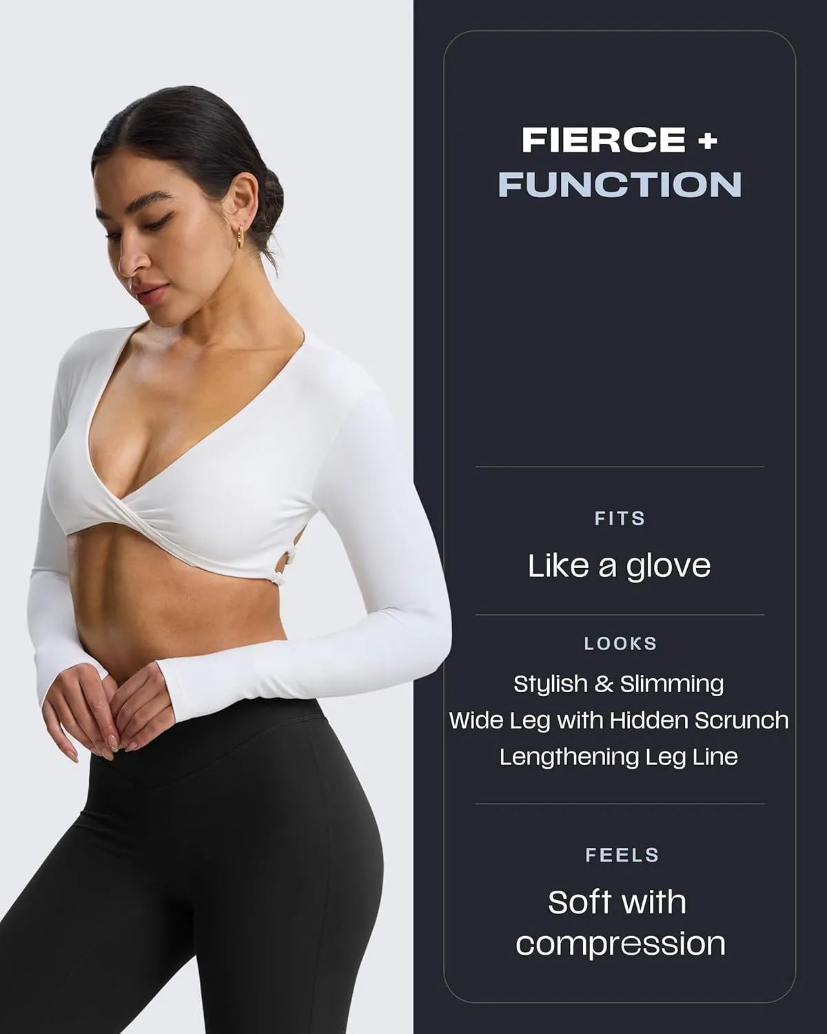 Aoxjox Flare Leggings for Women Hidden Scrunch Butt Lifting High Waisted Wide Leg Yoga Pants 30"/32"/34"