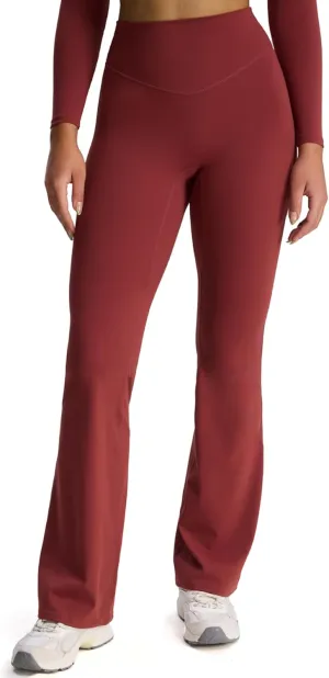 Aoxjox Flare Leggings for Women Hidden Scrunch Butt Lifting High Waisted Wide Leg Yoga Pants 30"/32"/34"