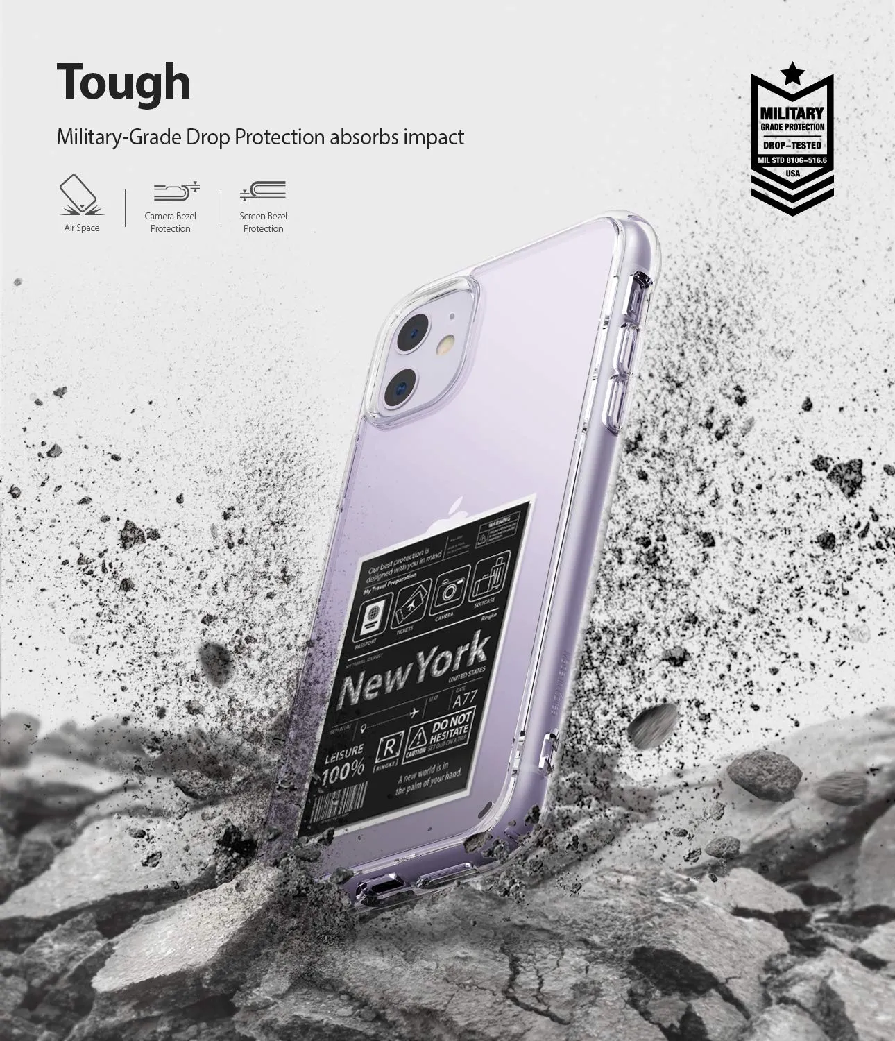 Apple iPhone 11 Back Cover Case | Fusion Design - NEW YORK : LABEL