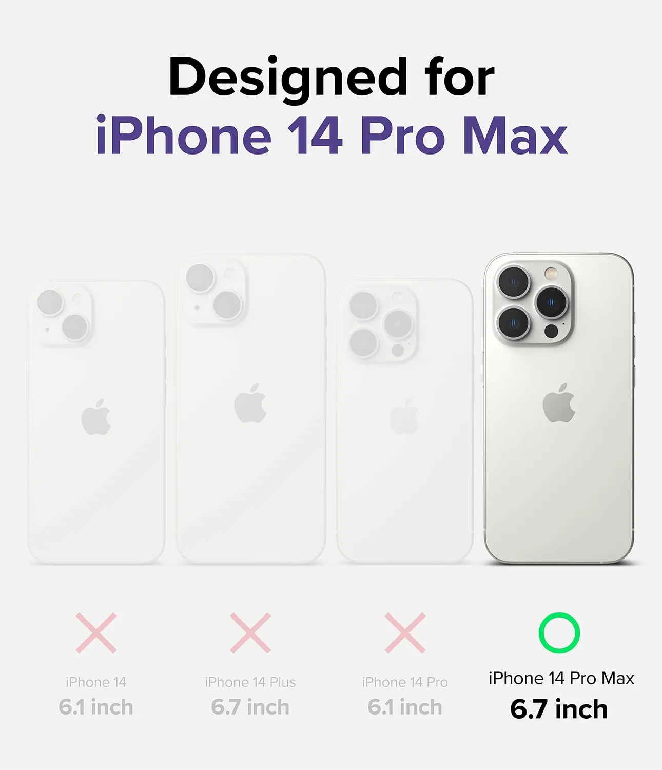 Apple iPhone 14 Pro Max Back Cover Case | Fusion Design - Purple Rose