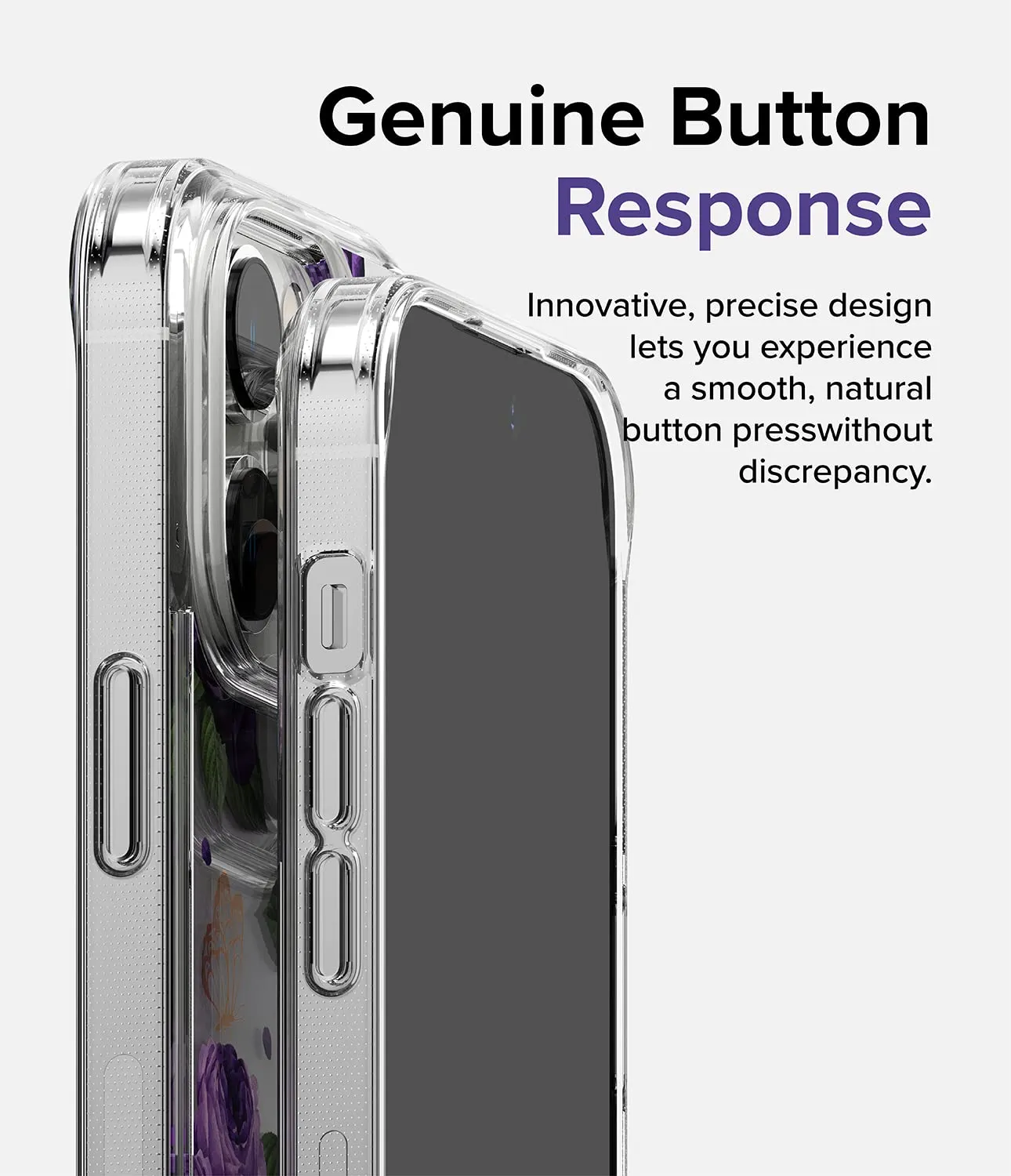 Apple iPhone 14 Pro Max Back Cover Case | Fusion Design - Purple Rose
