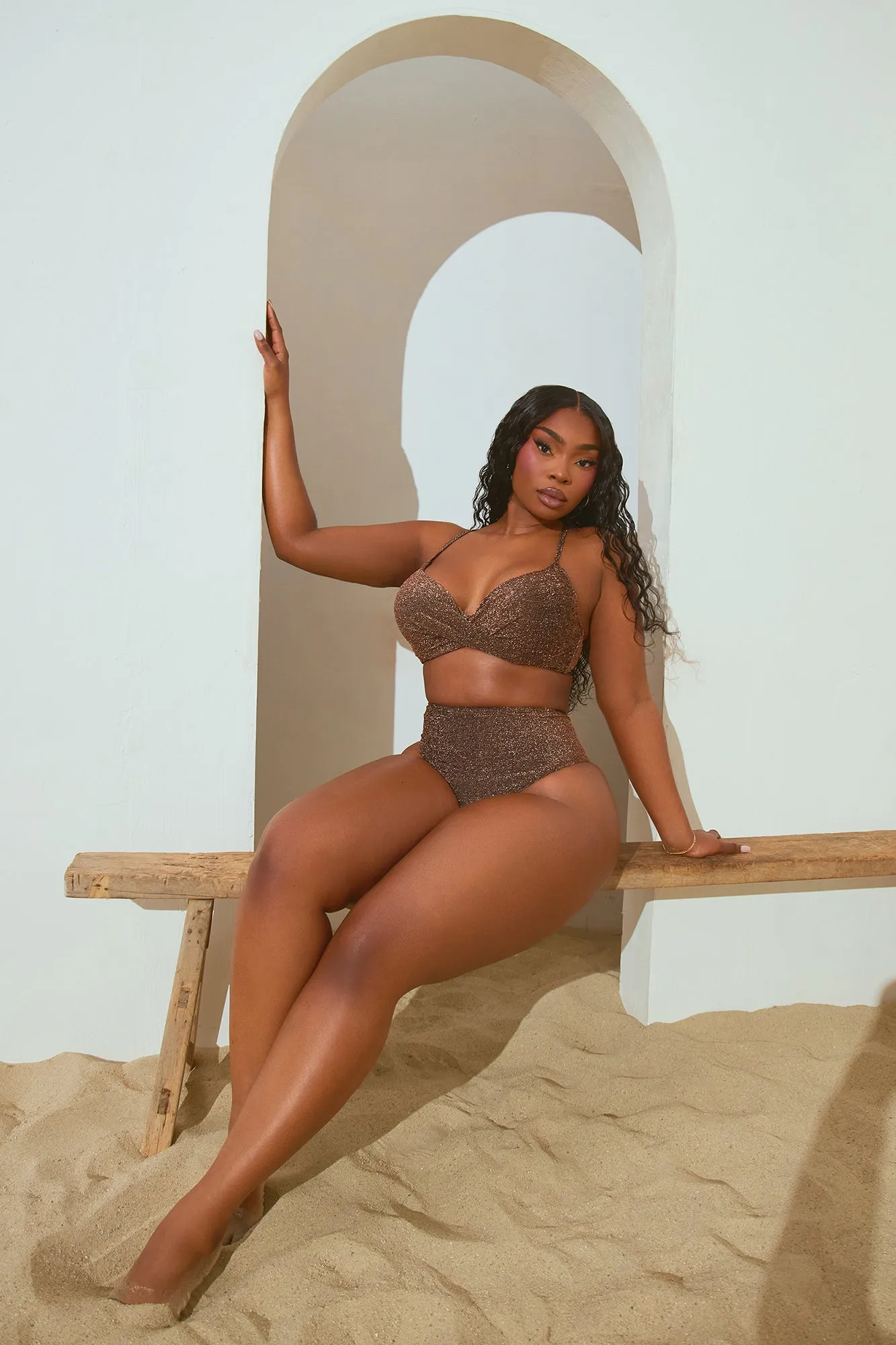 Ariella Shimmer 2 Piece Bikini - Bronze