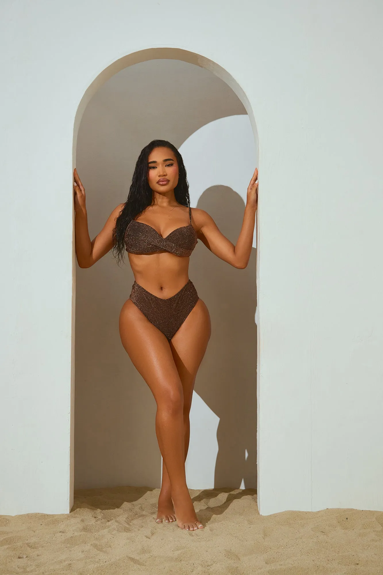 Ariella Shimmer 2 Piece Bikini - Bronze
