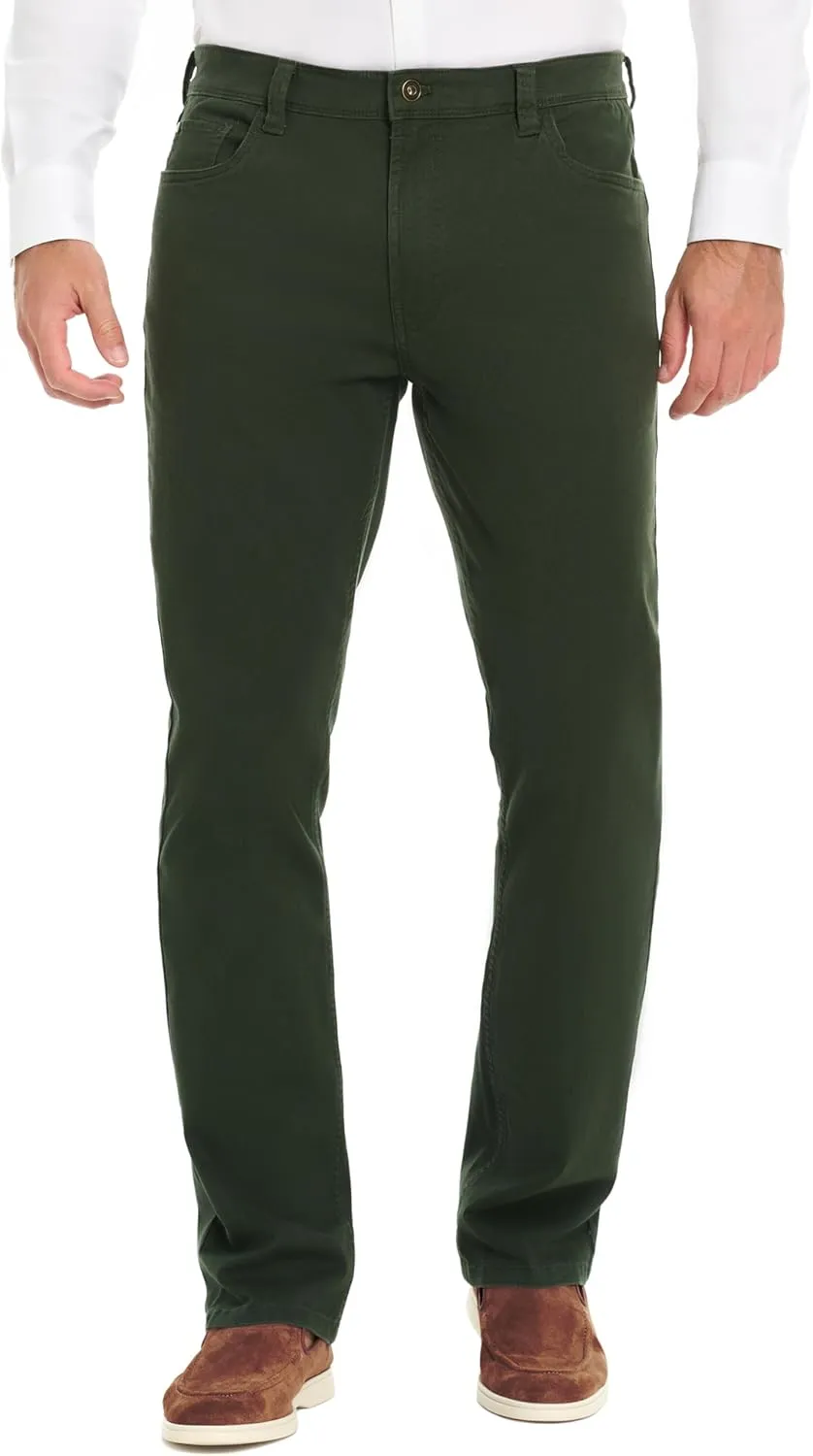 Arrow Men's Heritage Twill 5-Pocket Pant, Straight Leg Fit, Cotton Blend Fabric