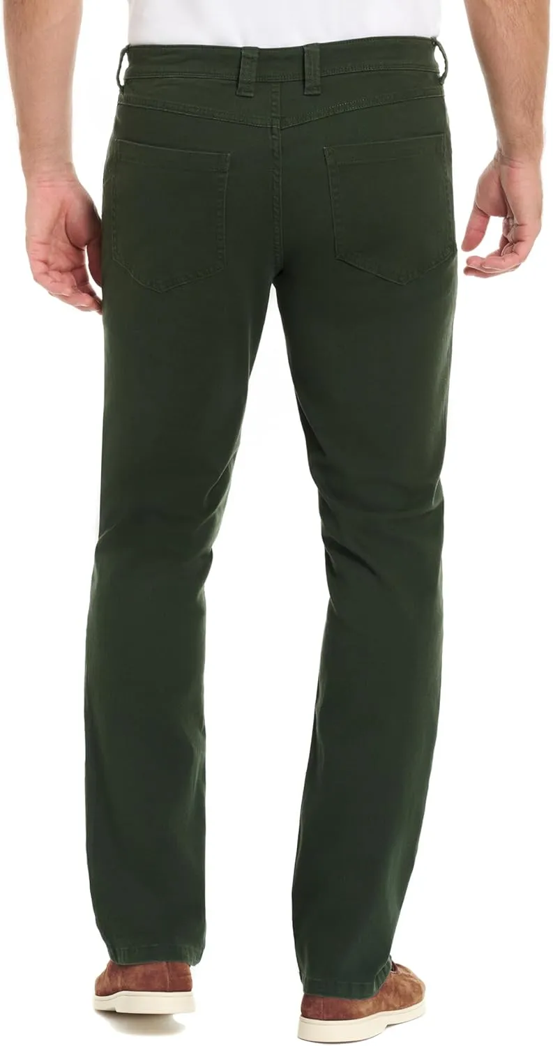 Arrow Men's Heritage Twill 5-Pocket Pant, Straight Leg Fit, Cotton Blend Fabric