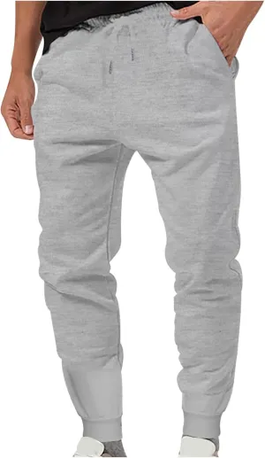 Aymnlox Mens Lightweight Hiking Pants Trendy Casual Slim Fit Cotton Sweatpants Drawstring Elastic Tapered Pants with Pockets