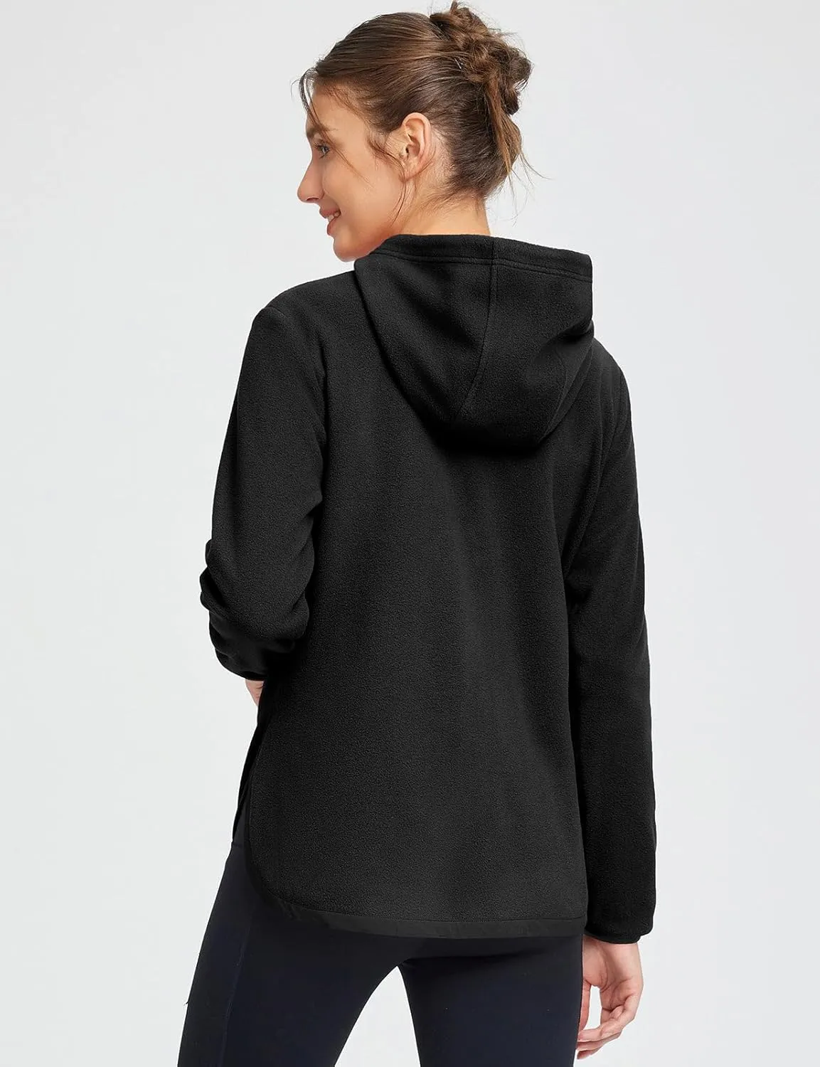 baleaf Women's Fleece Thermal Jacket Hooded Polar Warm Winter Lightweight Jackets Cold Weather Running Hiking Casual Outdoor