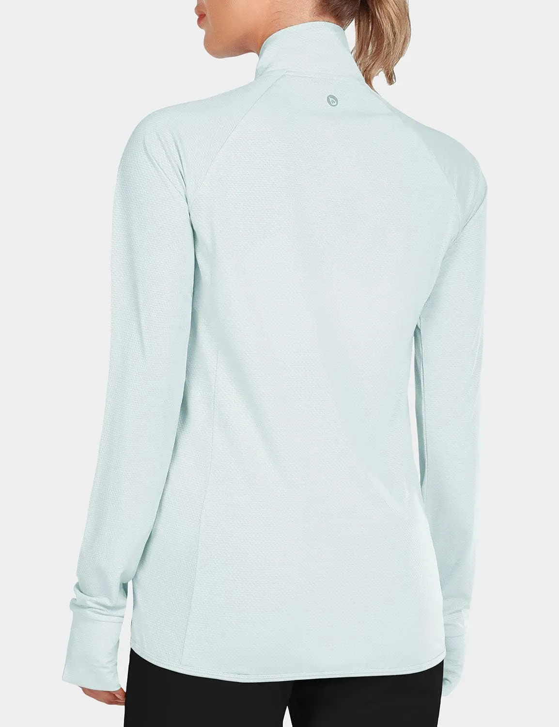 baleaf Women's Long Sleeve Running Shirts UPF 50  Sun Protection Full Zip Athletic Jackets Lightweight Zipper Pockets