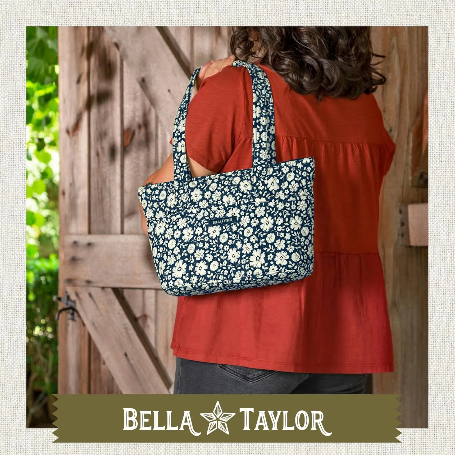 Bella Taylor Small Tote | Lightweight Quilted Fabric Purses for Women