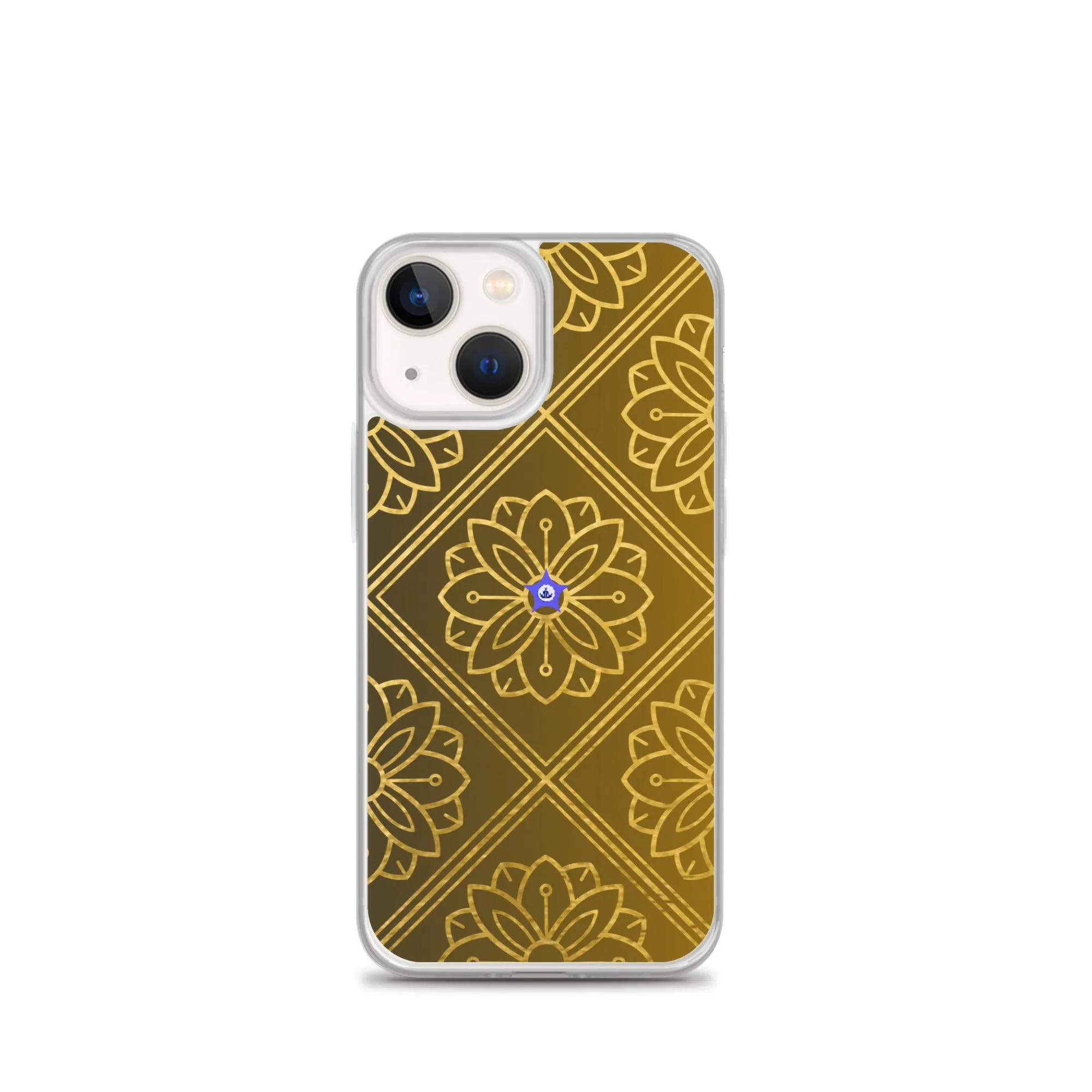 Bidri Decorative Elements Seamless Pattern Line art Clean-GOLD, CALMNESS DESIGNS,  Creative Designer's,  Clear Case for iPhone®