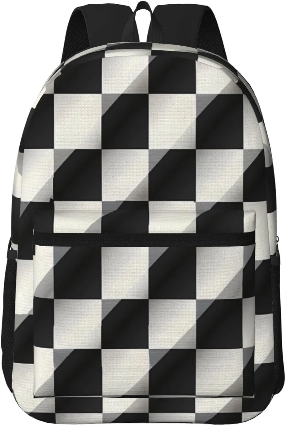 black and white mosaic Travel Laptop Backpack, 17 Inch Backpack for Men and Women, Work, Leisure, College, High School Backpack,