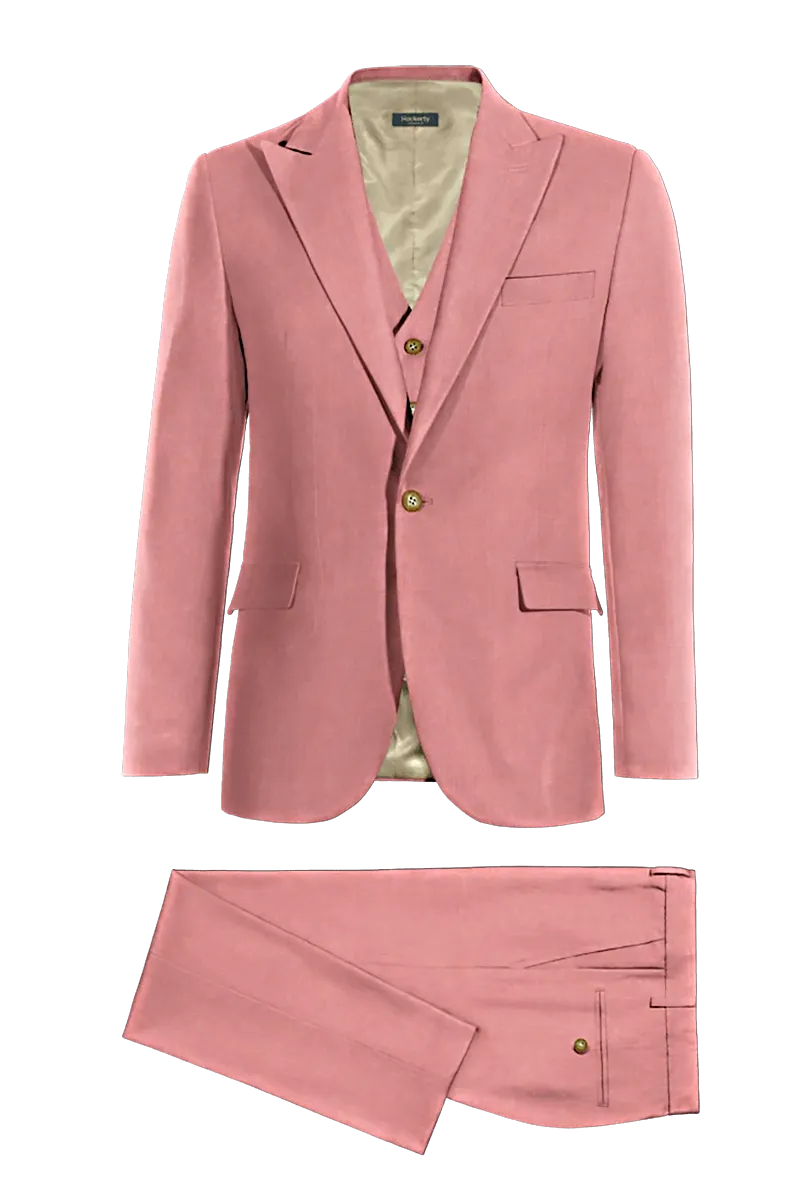 Blush Pink Slim fit 3 piece 1-Button Suit