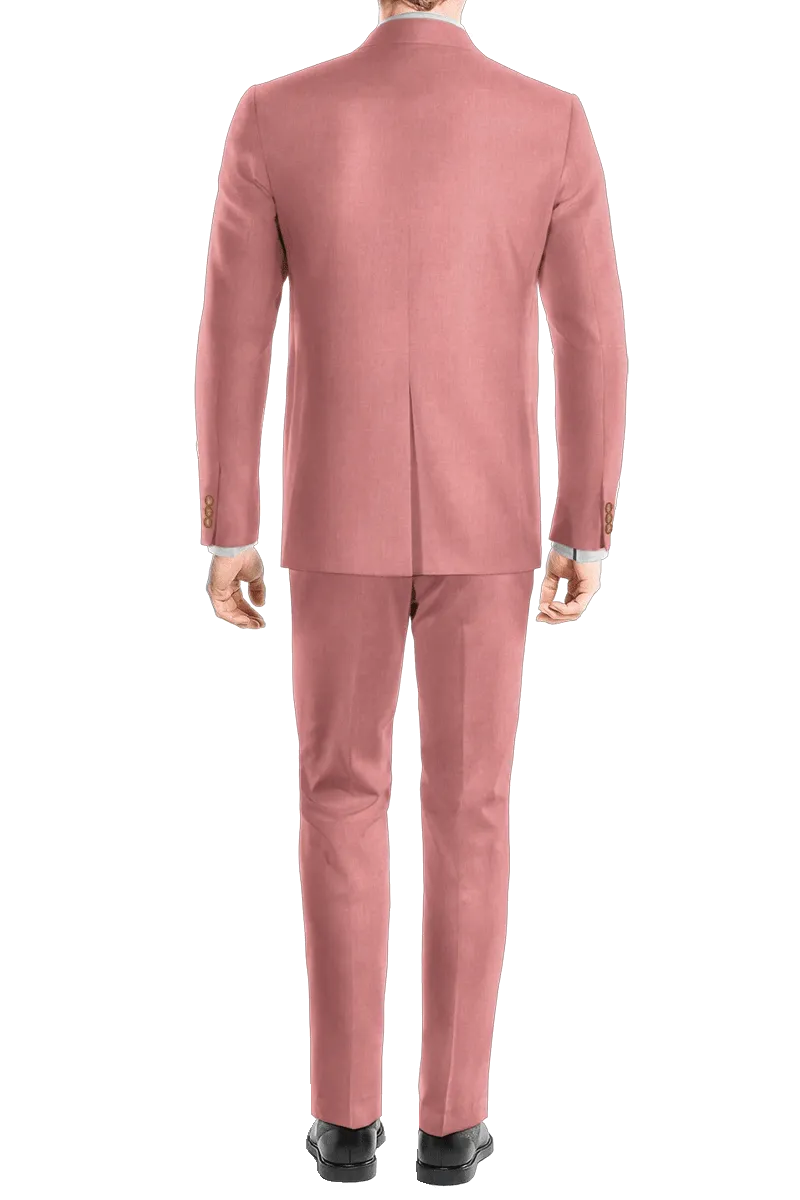 Blush Pink Slim fit 3 piece 1-Button Suit