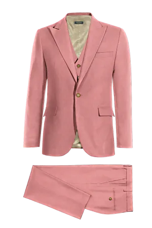 Blush Pink Slim fit 3 piece 1-Button Suit