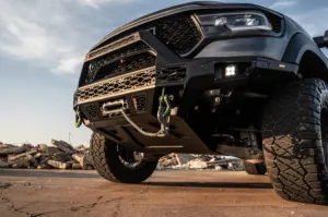 Bodyguard LBR21LYB Dodge Ram 1500 TRX 2021-2024 Freedom Series Baja Front Bumper Winch Ready Sensor Bare Metal