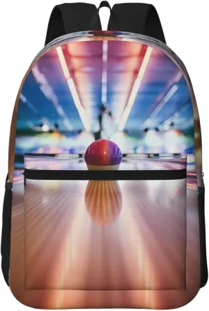 bowling ball Travel Laptop Backpack, 17 Inch Backpack for Men and Women, Work, Leisure, College, High School Backpack,
