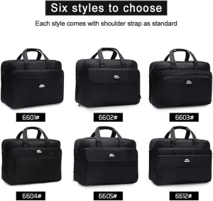 Briefcases for Men Canvas Tote Bag 17 Inches Laptop Case Large Shoulder Work Bags Office Messenger Expandable Waterproof