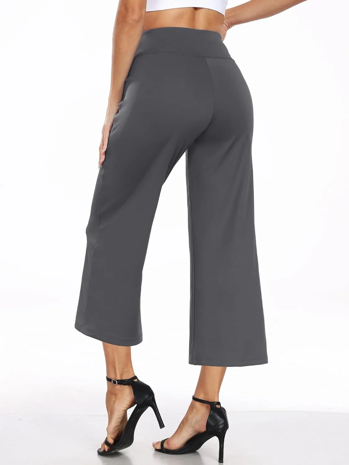 CADMUS High Waist Yoga Pants Women Wide Leg Pants with Pockets Stretch Dress Casual Lounge Petite/Regular/Tall