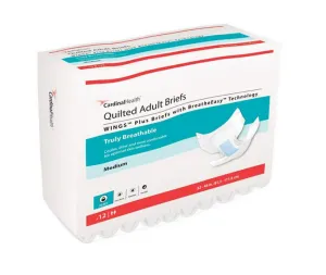 Cardinal Health Wings Plus Quilted Adult Briefs with BreatheEasy Technology