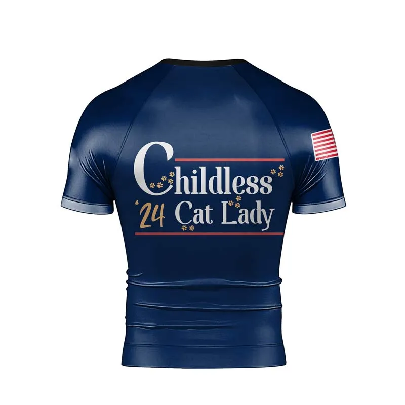 Cat Ladies For Kamala Men's Short Sleeve Rash Guard