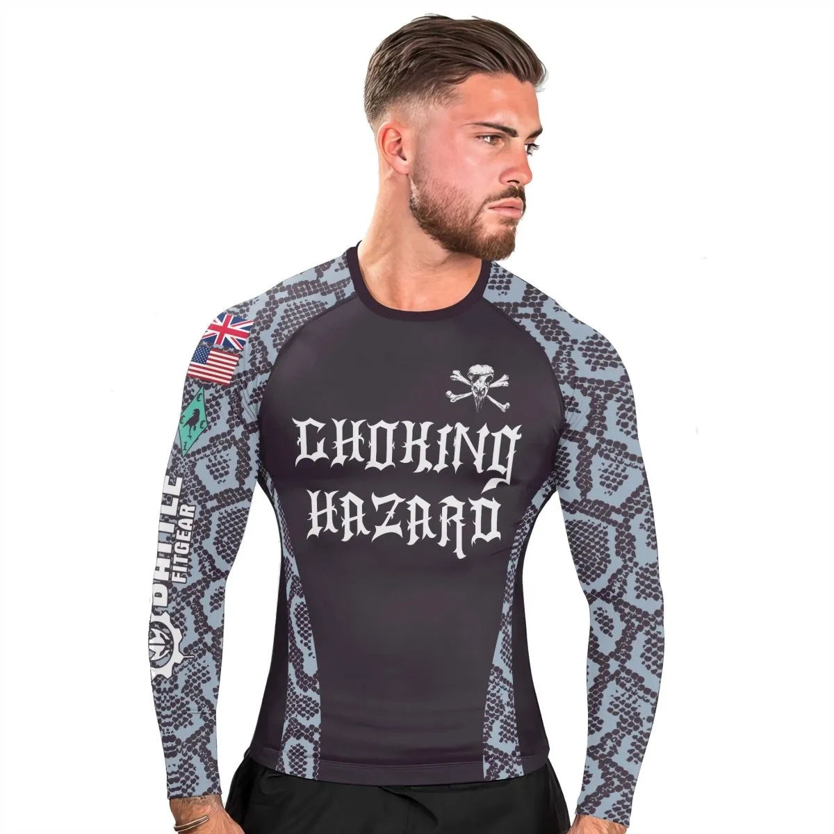 Choking Hazard Men's Long Sleeve Rash Guard