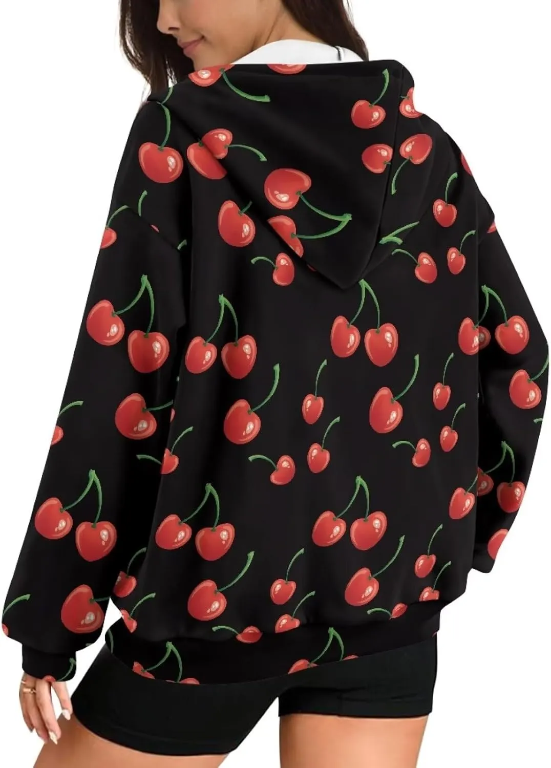 Christmas Sweatshirt for Women Jackets Casual Loose Plus Size Hoodies Zip Up Lightweight Long Sleeve Oversized