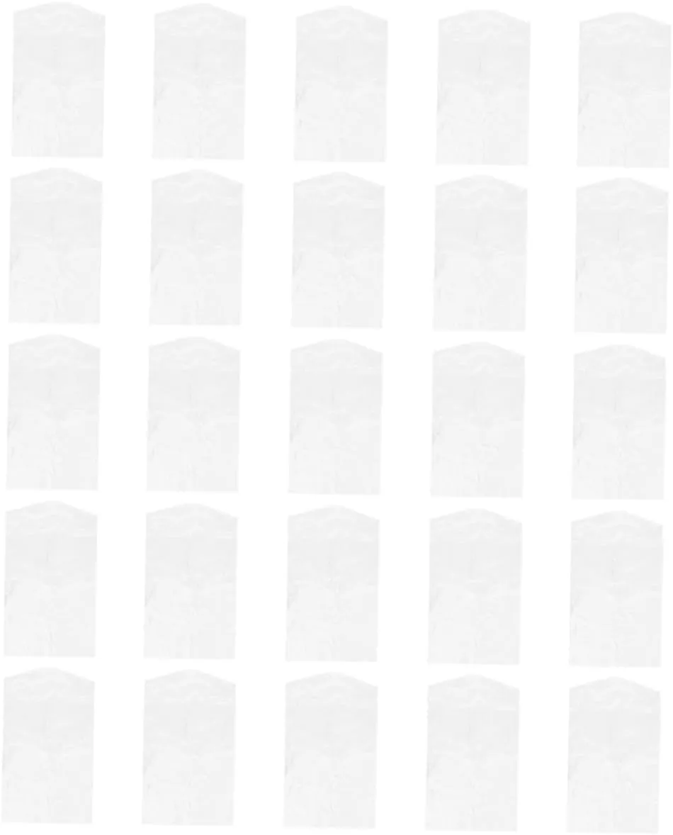 Clothes Storage Bag 25pcs Plastic Covers Garment Bag Dustproof Portable Lightweight for Laundry Travel Home